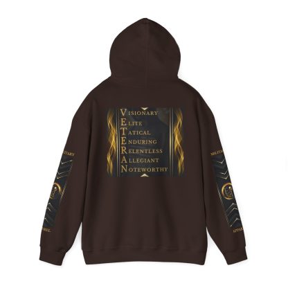 Veteran Qualities Serviceman Six | DC Chocolate Hoodie | Military and Service Tribute - Image 3