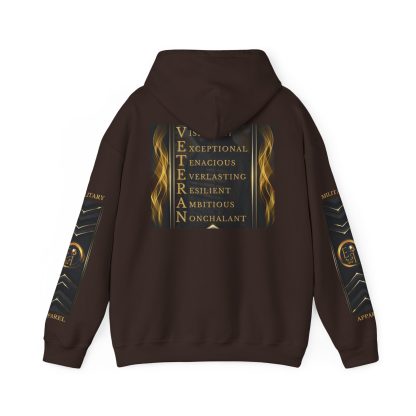 Veteran Qualities Leader Six | DC Chocolate Hoodie | Military and Service Tribute - Image 2