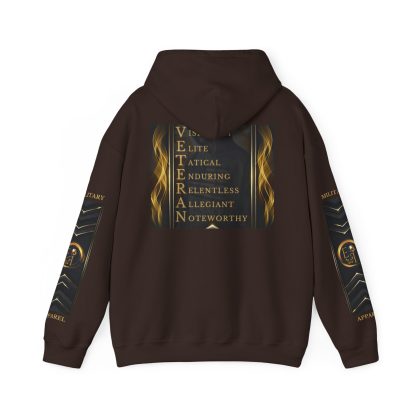 Veteran Qualities Serviceman Six | DC Chocolate Hoodie | Military and Service Tribute - Image 2