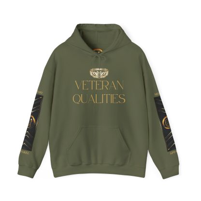 Veteran Qualities Warrior Three | MC Green Hoodie | Military and Service Tribute