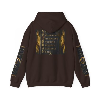 Veteran Qualities Warrior Six | DC Chocolate Hoodie | Military and Service Tribute - Image 2