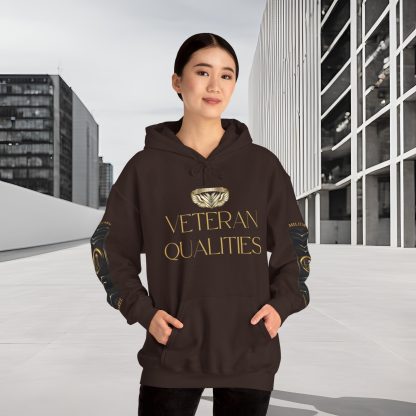 Veteran Qualities Serviceman Six | DC Chocolate Hoodie | Military and Service Tribute - Image 6