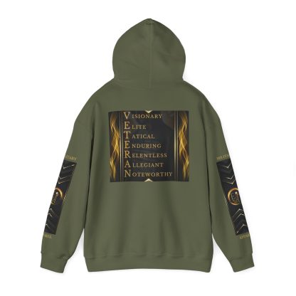 Veteran Qualities Serviceman Three | MC Green Hoodie | Military & Service Tribute - Image 3