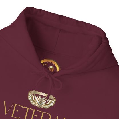 Veteran Qualities Leader Five | Maroon Hoodie | Military and Service Tribute - Image 5