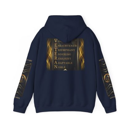 Veteran Qualities Warrior Four | Navy Hoodie | Military and Service Tribute - Image 2