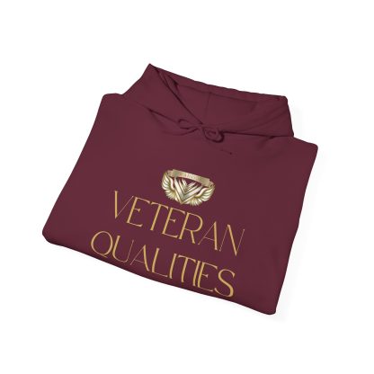 Veteran Qualities Warrior Five | Maroon Hoodie | Military and Service Tribute - Image 4