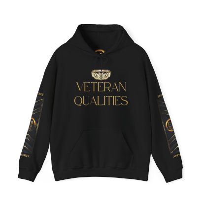 Veteran Qualities Leader One | Black Hoodie | Military and Service