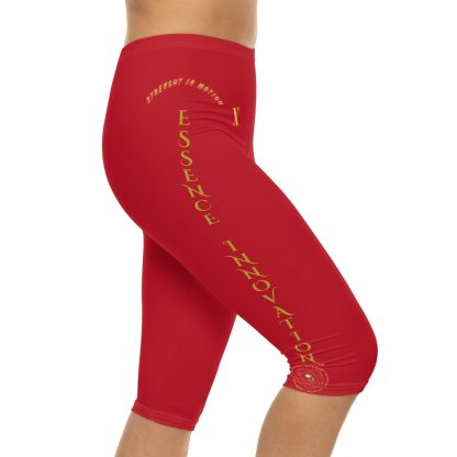 Seek More CL X | Capri Leggings | EI Sports | Dark Red - Image 5