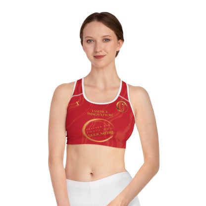 Seek More SBS X | EI Sports Bra Stripped | Dark Red - Image 3