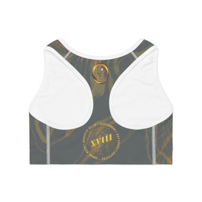 Seek More SBS VIII | EI Sports Bra Stripped | Dark Grey - Image 2