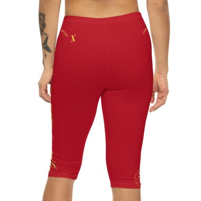 Seek More CL X | Capri Leggings | EI Sports | Dark Red - Image 4