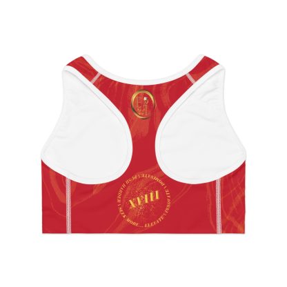 Seek More SBS X | EI Sports Bra Stripped | Dark Red - Image 2