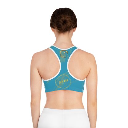 Seek More SBS XV | EI Sports Bra Stripped | Turquoise - Image 4