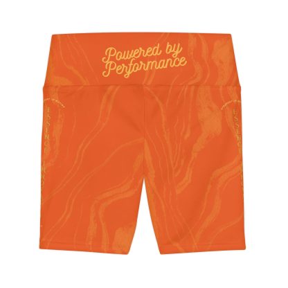 Seek More WSS XI | EI Sports Workout Shorts Striped | Orange - Image 2