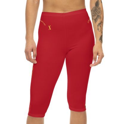 Seek More CL X | Capri Leggings | EI Sports | Dark Red - Image 3