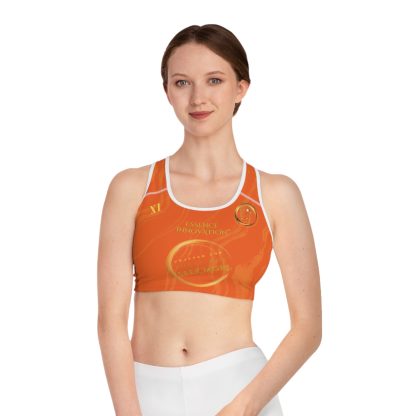 Seek More SBS XI | EI Sports Bra Stripped | Orange - Image 3