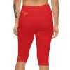 Seek More CL IX | Capri Leggings | EI Sports | Red - Image 4