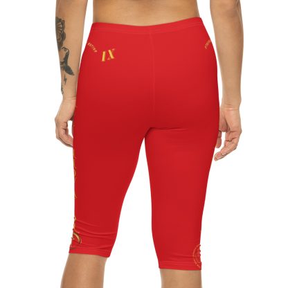 Seek More CL IX | Capri Leggings | EI Sports | Red - Image 4