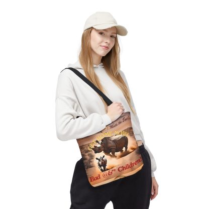 Humorous Rhino Tote Bag | Get Home Now Rhino Bag | AOP Tote - Image 5