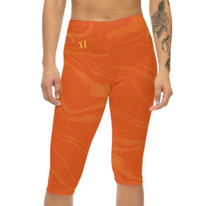 Seek More CLS XI | Capri Leggings | EI Sports | Orange - Image 3