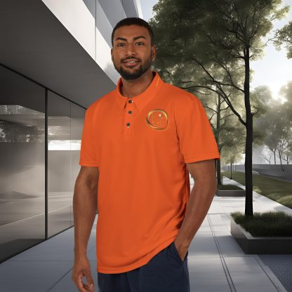 Seek More Elevation XI | Unisex Performance Polo Orange - Image 2