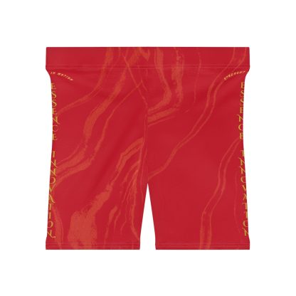 Seek More BSS X | EI Sports Biker Shorts | Dark Red - Image 2