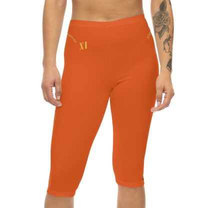 Seek More CL XI | Capri Leggings | EI Sports | Orange - Image 3