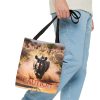Bold Caution Tote Bag | Other Side of Me Rhino Tote | AOP Tote - Image 3