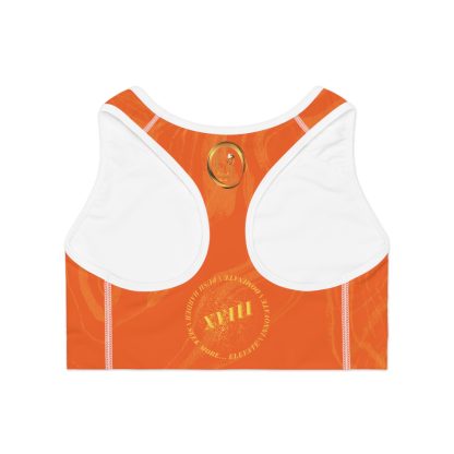 Seek More SBS XI | EI Sports Bra Stripped | Orange - Image 2