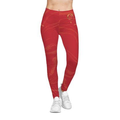 Seek More Premium S X | EI Sports Leggings | Dark Red - Image 3