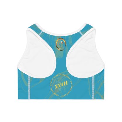 Seek More SBS XV | EI Sports Bra Stripped | Turquoise - Image 2