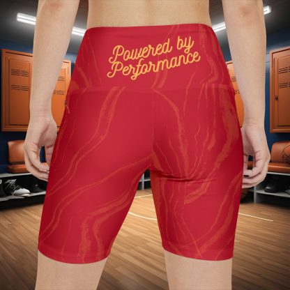 Seek More WSS X | EI Sports Workout Shorts Striped | Dark Red - Image 4