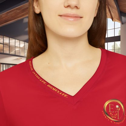 Seek More Performance X | EI Sports LS V-Neck | Dark Red - Image 8