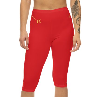 Seek More CL IX | Capri Leggings | EI Sports | Red - Image 3