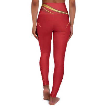 Seek More Luxe X | EI Sports HW Leggings | Dark Red - Image 2