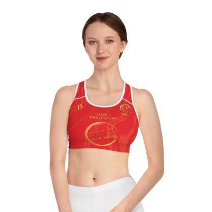 Seek More SBS IX | EI Sports Bra Stripped | Red - Image 3