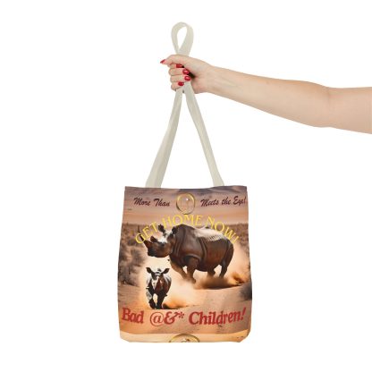 Humorous Rhino Tote Bag | Get Home Now Rhino Bag | AOP Tote - Image 28