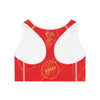 Seek More SBS IX | EI Sports Bra Stripped | Red - Image 2