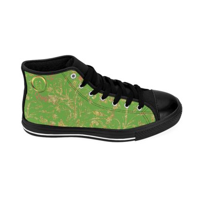 Bohemian BlackTop Light Green | Black Sole HighTop Sneakers - Image 7
