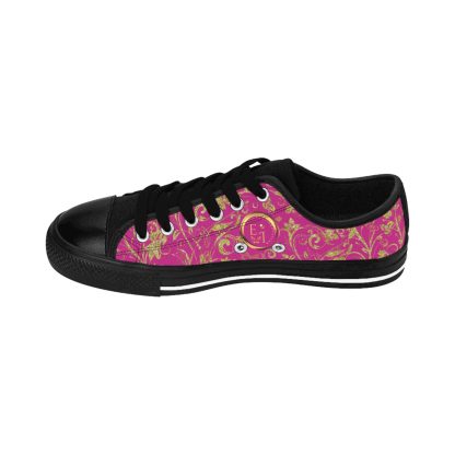 Bohemian Essence Pink | Luxe Black Trim LowTop Sneakers - Image 8