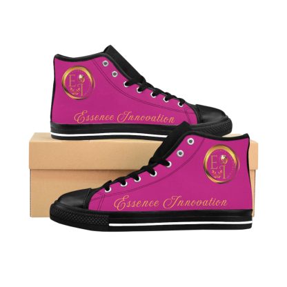 HighTop Classic Pink | Ladies Black Trim Sneakers - Image 2