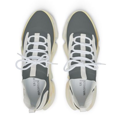 EssenceInnoCreate Dark Grey | Mens White Trim Mesh Sneakers - Image 2