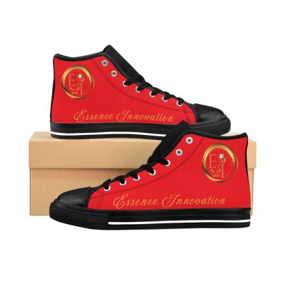 HighTop Classic Red | Ladies Black Trim Sneakers - Image 2