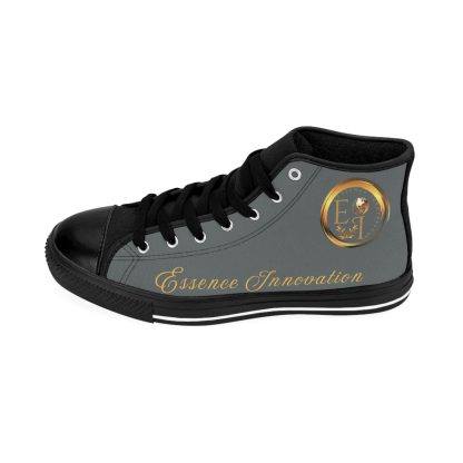 HighTop Classic Dark Grey | Ladies Black Trim Sneakers - Image 4