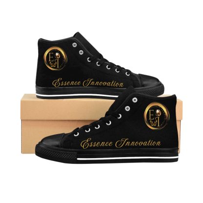 HighTop Classic Black | Ladies Black Trim Sneakers - Image 2