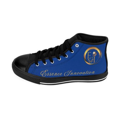 HighTop Classic Dark Blue | Ladies Black Trim Sneakers - Image 4