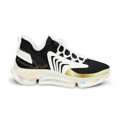 EssenceInnoCreate Black | Mens White Trim Mesh Sneakers - Image 7