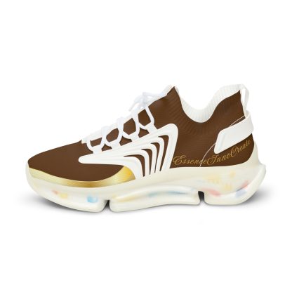 EssenceInnoCreate Brown | Mens White Trim Mesh Sneakers - Image 5