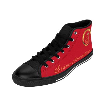 HighTop Classic Dark Red | Ladies Black Trim Sneakers - Image 6