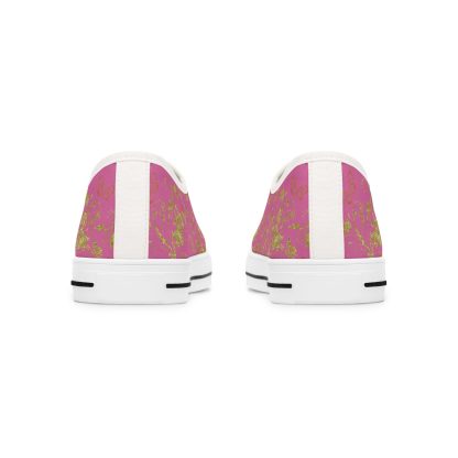 Bohemian Butterfly Light Pink | White Trim Floral LowTops - Image 7